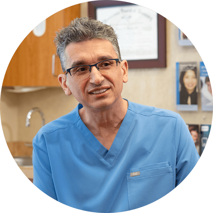 doctor explaining dental work